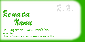 renata nanu business card